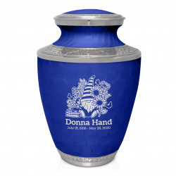 Garden Gnome Cremation Urn - Royal Blue