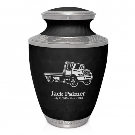 Tow Truck Cremation Urn - Ebony Black