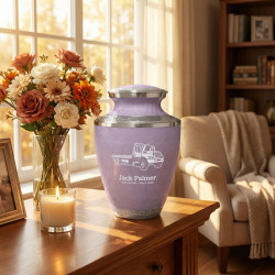 Tow Truck Cremation Urn - Regal Purple