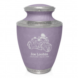 3 Wheel Motorcycle Cremation Urn - Regal Purple