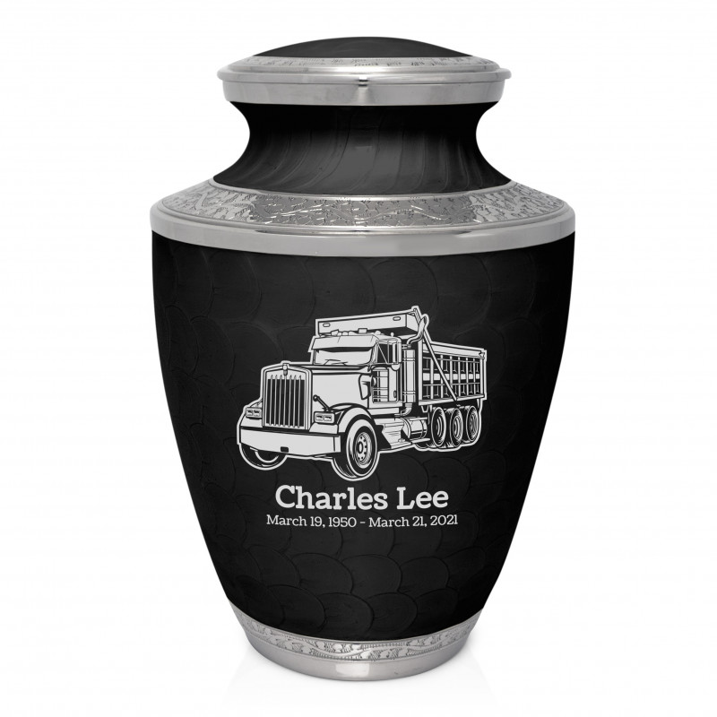 Dumptruck II Cremation Urn - Ebony Black
