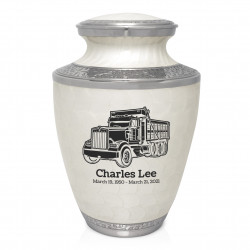 Dumptruck II Cremation Urn - Radiant White