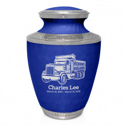 Dumptruck II Cremation Urn - Royal Blue