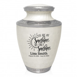 You Are My Sunshine Cremation Urn - Radiant White