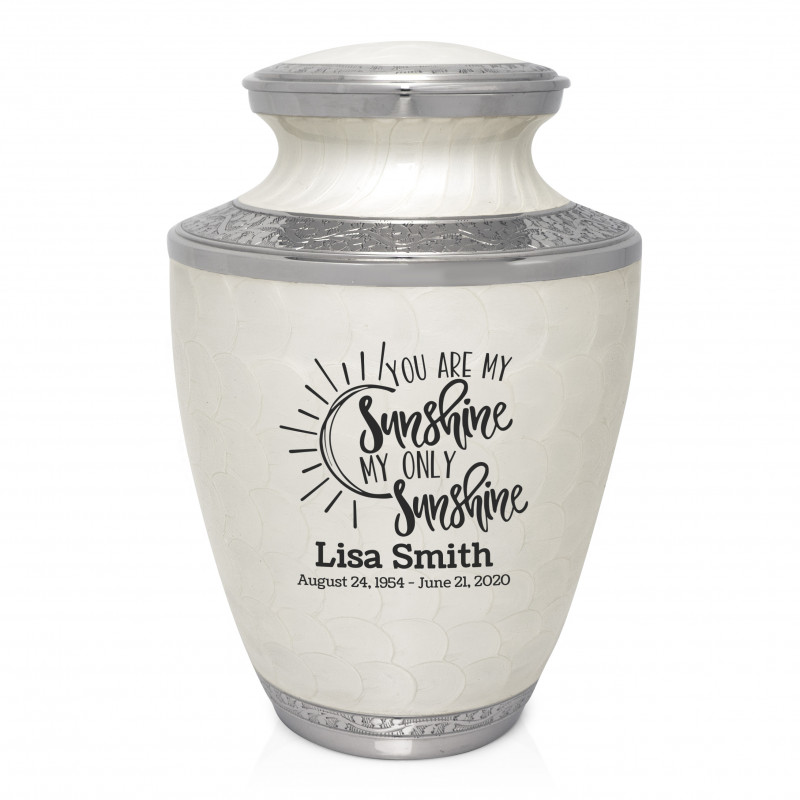 You Are My Sunshine Cremation Urn - Radiant White