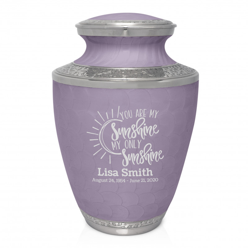 You Are My Sunshine Cremation Urn - Regal Purple