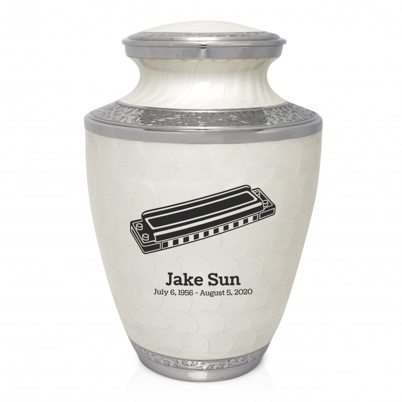 Harmonica Cremation Urn - Radiant White