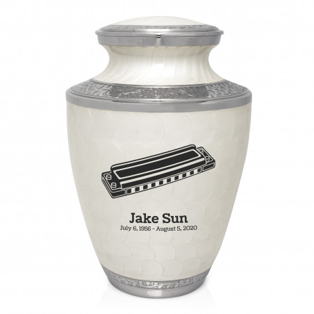 Harmonica Cremation Urn - Radiant White