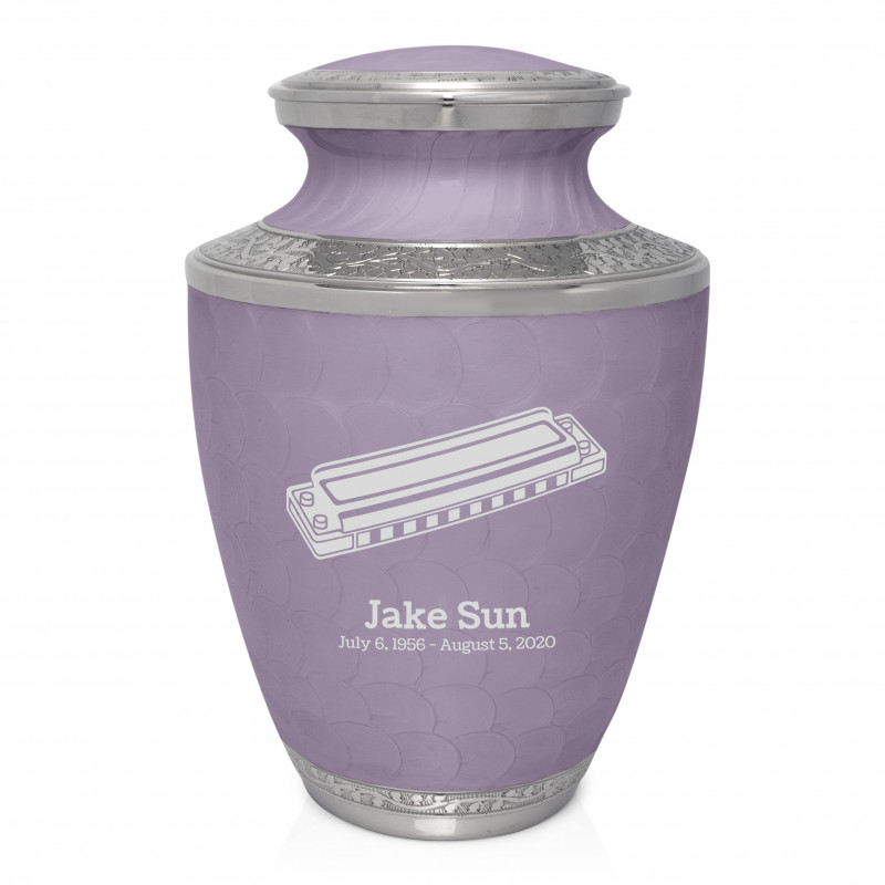 Harmonica Cremation Urn - Regal Purple