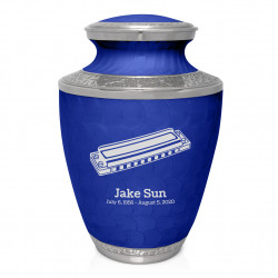 Harmonica Cremation Urn - Royal Blue