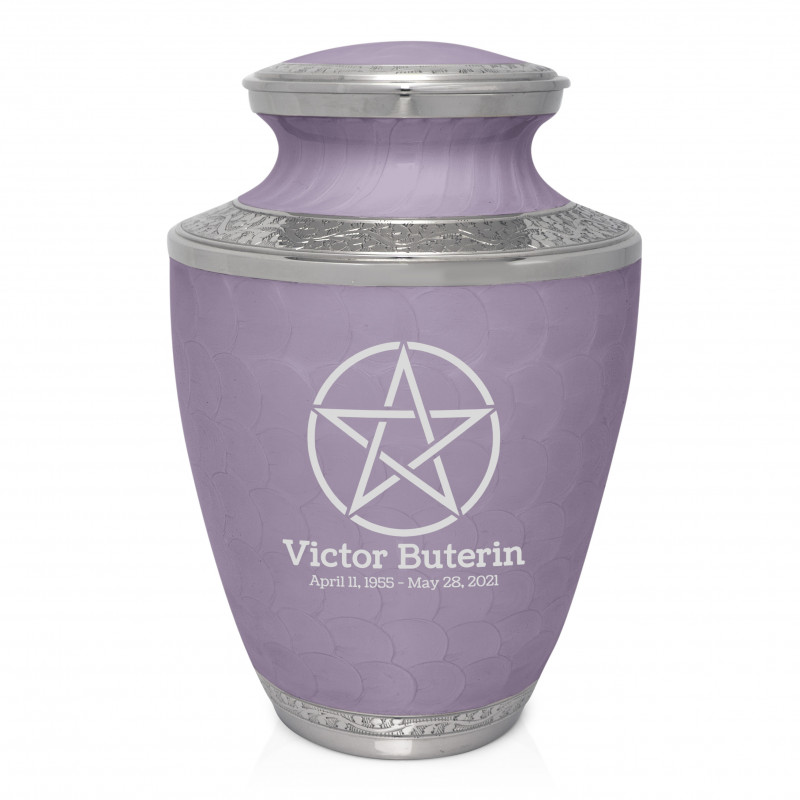 Pentagram Cremation Urn - Regal Purple