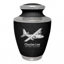 C130 Cremation Urn - Ebony Black