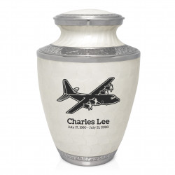 C130 Cremation Urn - Radiant White