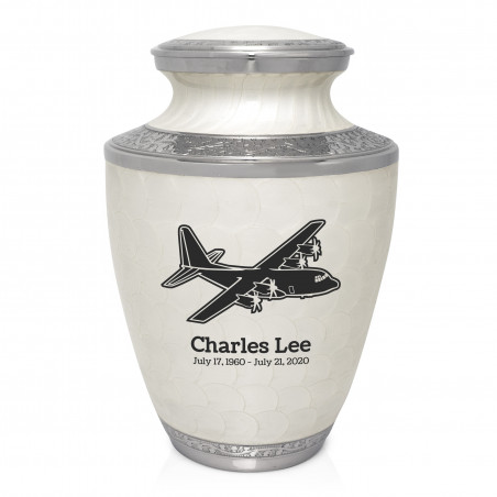 C130 Cremation Urn - Radiant White