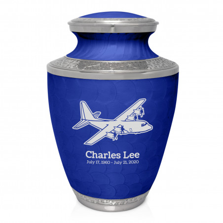 C130 Cremation Urn - Royal Blue