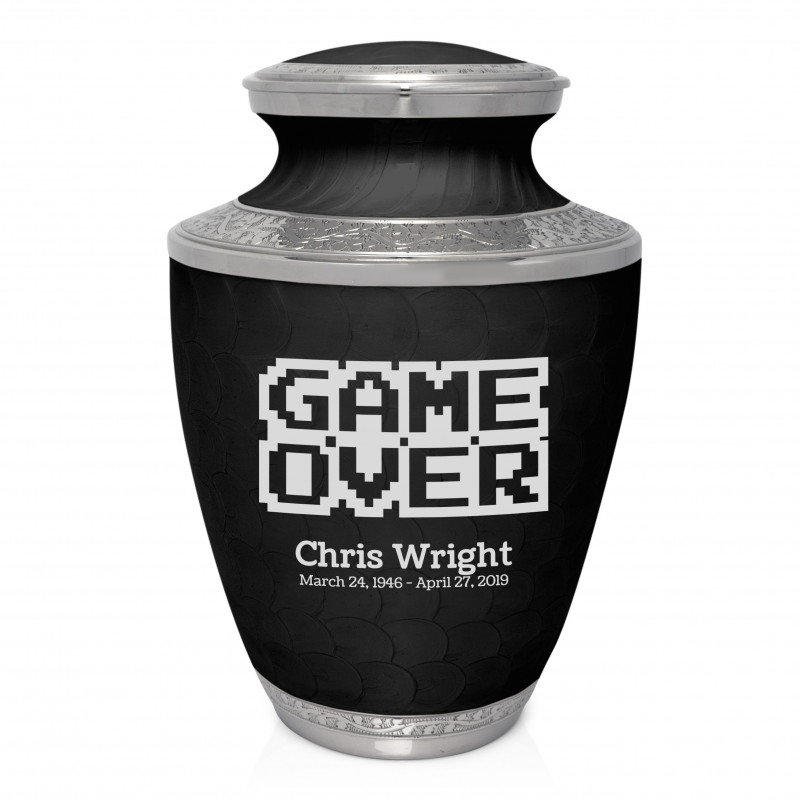 Game Over Cremation Urn - Ebony Black