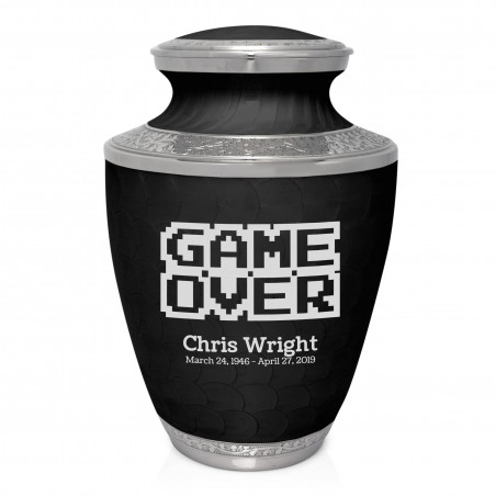 Game Over Cremation Urn - Ebony Black