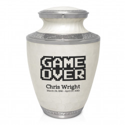 Game Over Cremation Urn - Radiant White