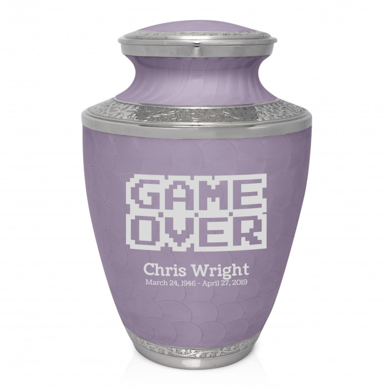 Game Over Cremation Urn - Regal Purple