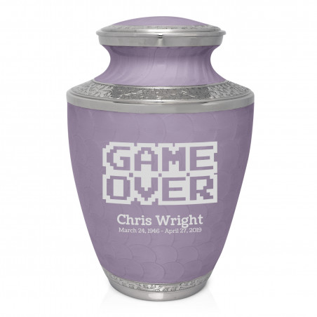 Game Over Cremation Urn - Regal Purple
