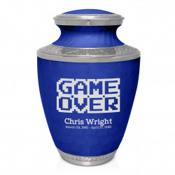 Game Over Cremation Urn - Royal Blue