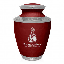 Boxing Gloves Cremation Urn - Rose Red
