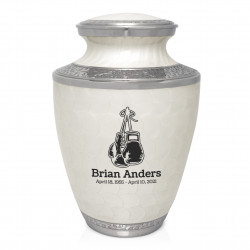 Boxing Gloves Cremation Urn - Radiant White