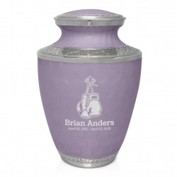 Boxing Gloves Cremation Urn - Regal Purple