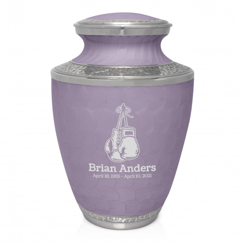 Boxing Gloves Cremation Urn - Regal Purple