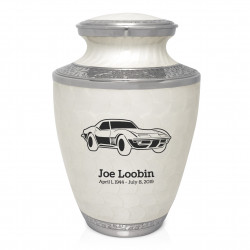 Roadster Cremation Urn - Radiant White