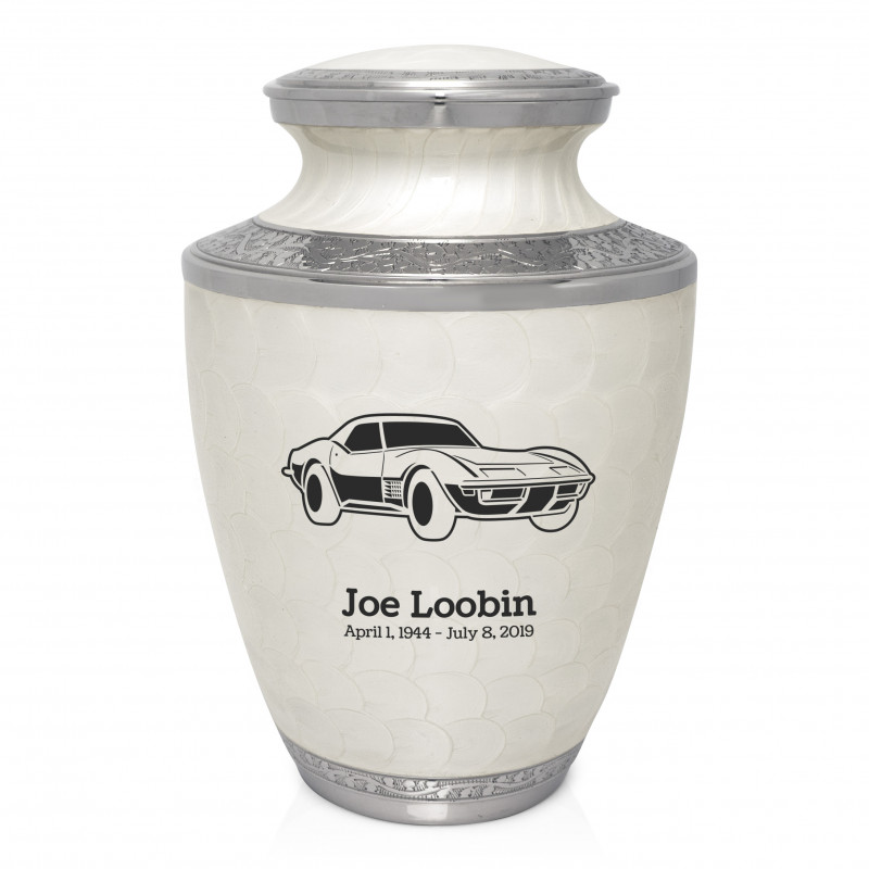 Roadster Cremation Urn - Radiant White