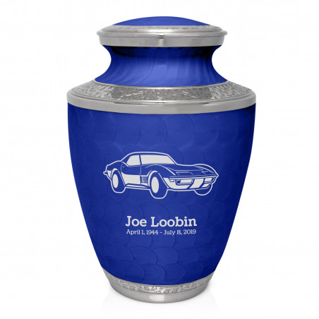 Roadster Cremation Urn - Royal Blue