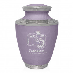 Camera Cremation Urn - Regal Purple