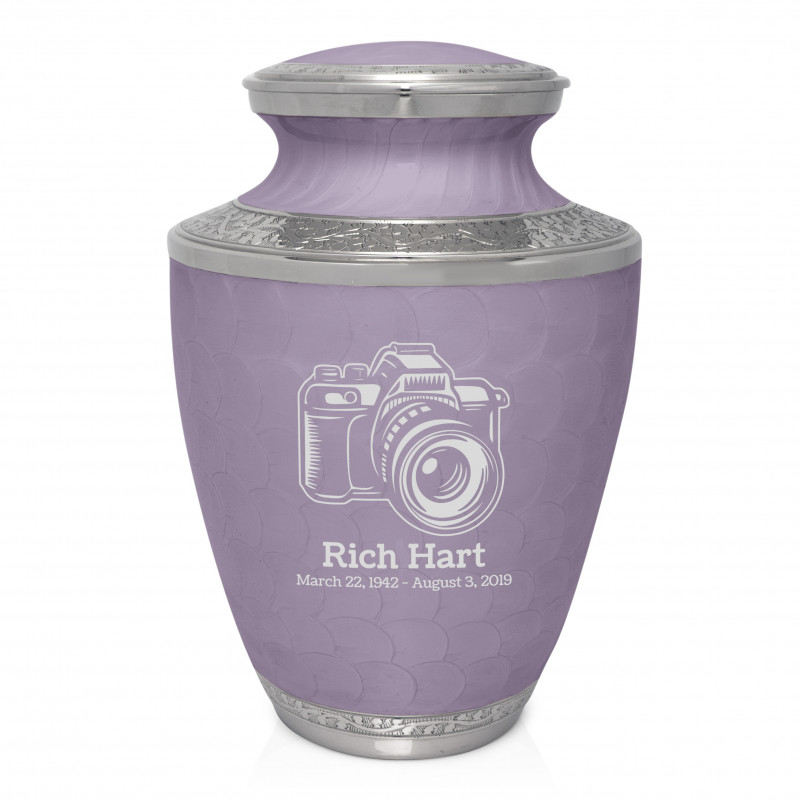 Camera Cremation Urn - Regal Purple