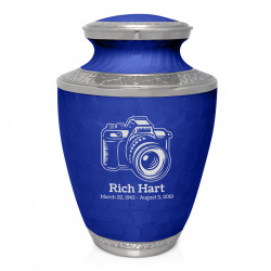 Camera Cremation Urn - Royal Blue