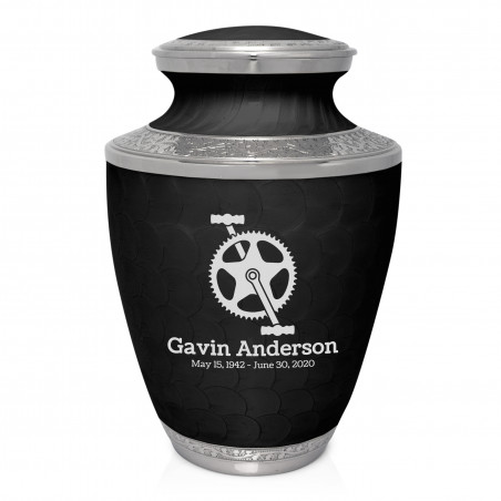 Bike Crank Cremation Urn - Ebony Black