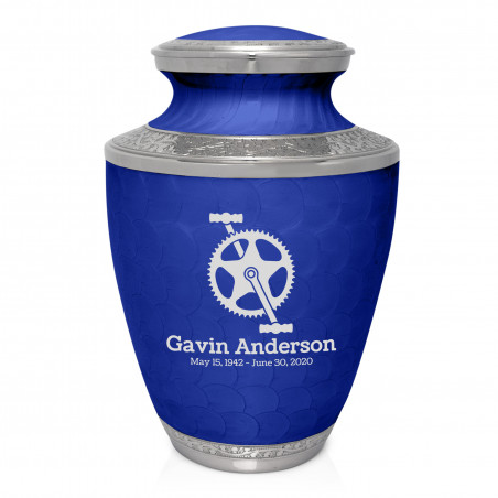 Bike Crank Cremation Urn - Royal Blue