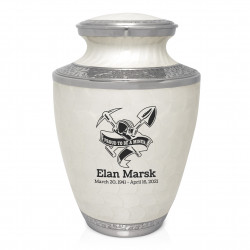 Miner Cremation Urn - Radiant White
