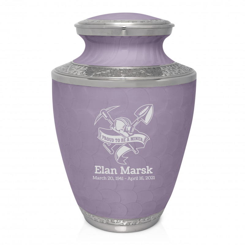 Miner Cremation Urn - Regal Purple