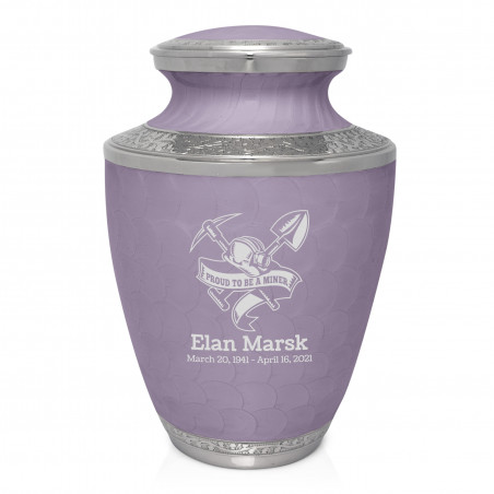 Miner Cremation Urn - Regal Purple