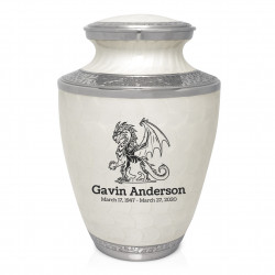 Dragon Cremation Urn - Radiant White