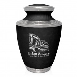 Excavator Cremation Urn - Ebony Black