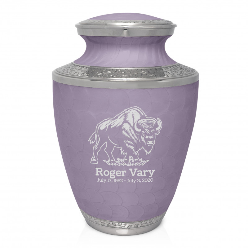 Buffalo Cremation Urn - Regal Purple