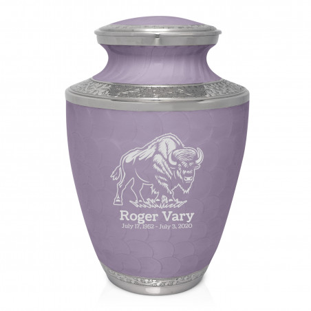 Buffalo Cremation Urn - Regal Purple