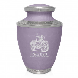 Classic Motorcycle Cremation Urn - Regal Purple