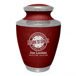 Return To Sender Cremation Urn - Rose Red
