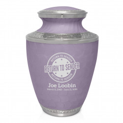 Return To Sender Cremation Urn - Regal Purple