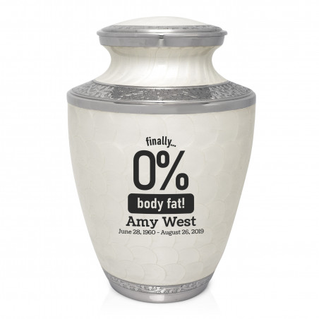 0% Body Fat Cremation Urn - Radiant White