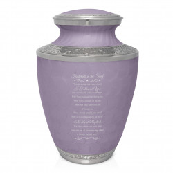 Footprints In the Sand Cremation Urn - Regal Purple