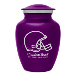 Football Helmet Sharing Urn - Purple Luster